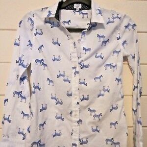 Crown & Ivy Zebra Print Button Up